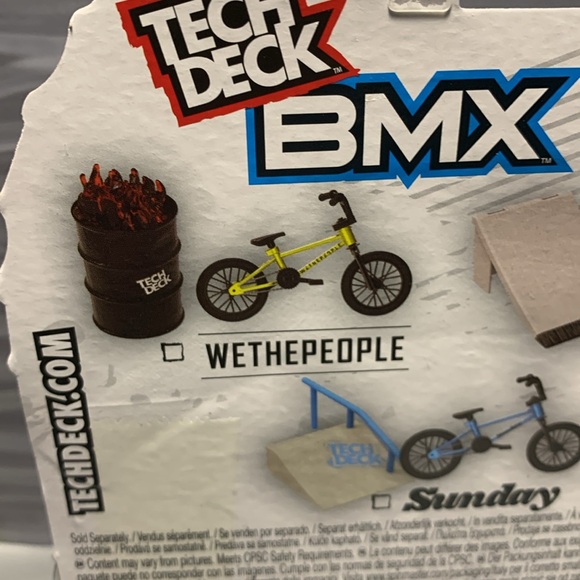 Tech Deck BMX Freestyle Bike NEW By Spinmaster Wethepeople yellow W/Flame Jump - Picture 6 of 8